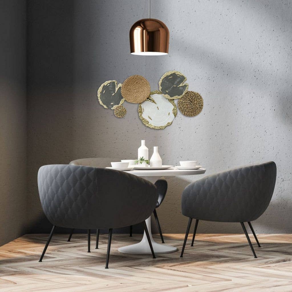 GOLD Mixed Material Wall Art II, Luisay Wall Art Collection for wholesale on Faire2