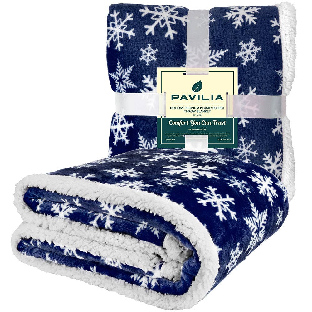 Pavilia - Vente Plaids - Plaid sherpa de Noël réversible20