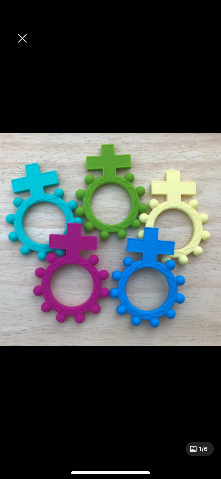 Weisinger Designs - Wholesale Teether (Not Clip-On) - Baby - CT101 Baby Silicone Finger Rosary Teether7