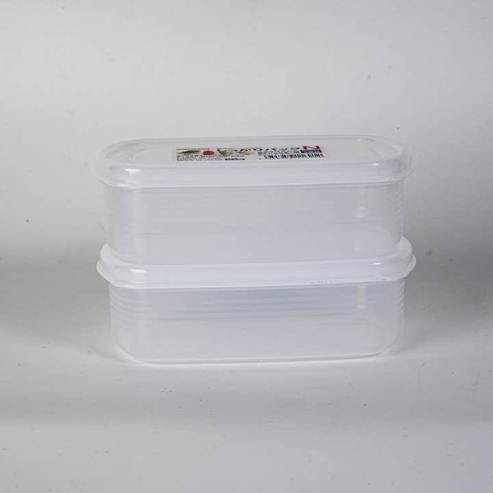 Urban Tokyo - Wholesale Food storage container - 300ml Rectangle Clear Plastic Food Container 2 Piece Pack JP (10/120)3