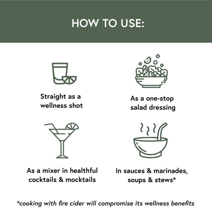 Hany's Harvest Inc - Wholesale Wellness Juice/Tonic - Unsweetened Fire Cider – Herbal Wellness Tonic - Gallon
3