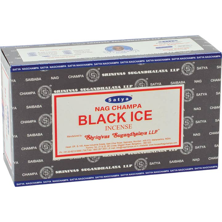 Satya Black Ice Incense for wholesale by Cow Crack Wholesale