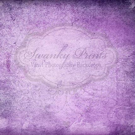 Grande toile de fond en vinyle de 7,5 pi x 5 pi/grunge violet pour la vente par Swanky Prints