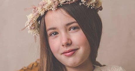 Verde Oliva Coronitas – wholesale Partyhatt/-krona – Hel krona av rosa ormbunke2