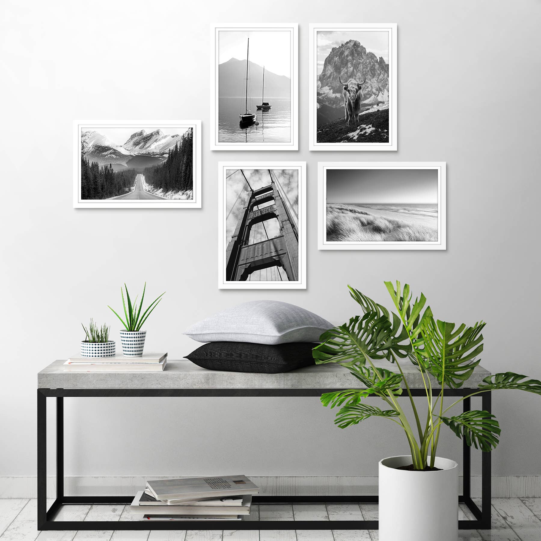 Americanflat - Wholesale Picture Frame - Americanflat Picture Frame with Mat Slim Molding (5 Pack)89