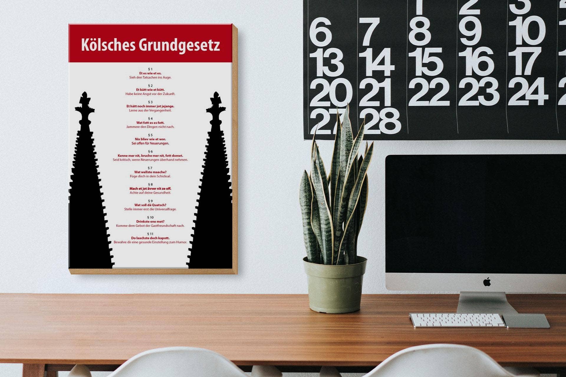 Femer - Wholesale Sign - Wooden sign saying 20x30 cm Kölsches Grundgesetz wood decorative sign wooden sign3