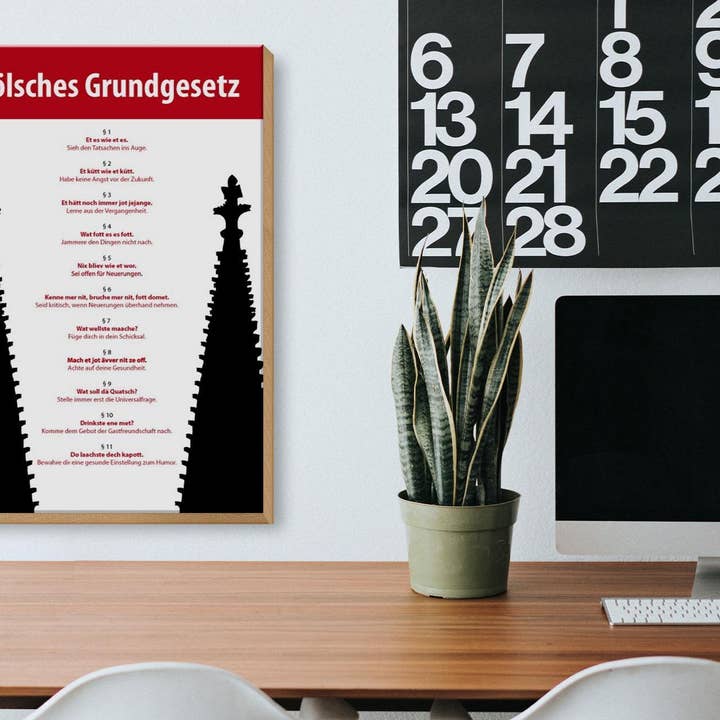 Femer - Wholesale Sign - Wooden sign saying 20x30 cm Kölsches Grundgesetz wood decorative sign wooden sign3