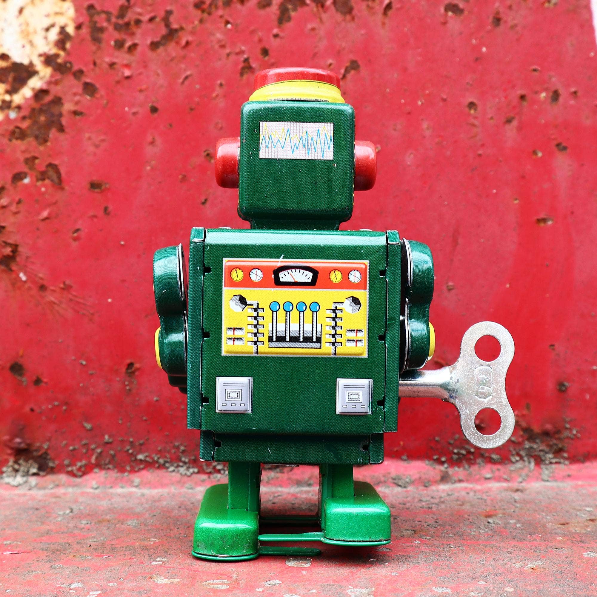Tribal Trade GmbH - Wholesale Decorative Figurine - Robot green robot green tin robot11