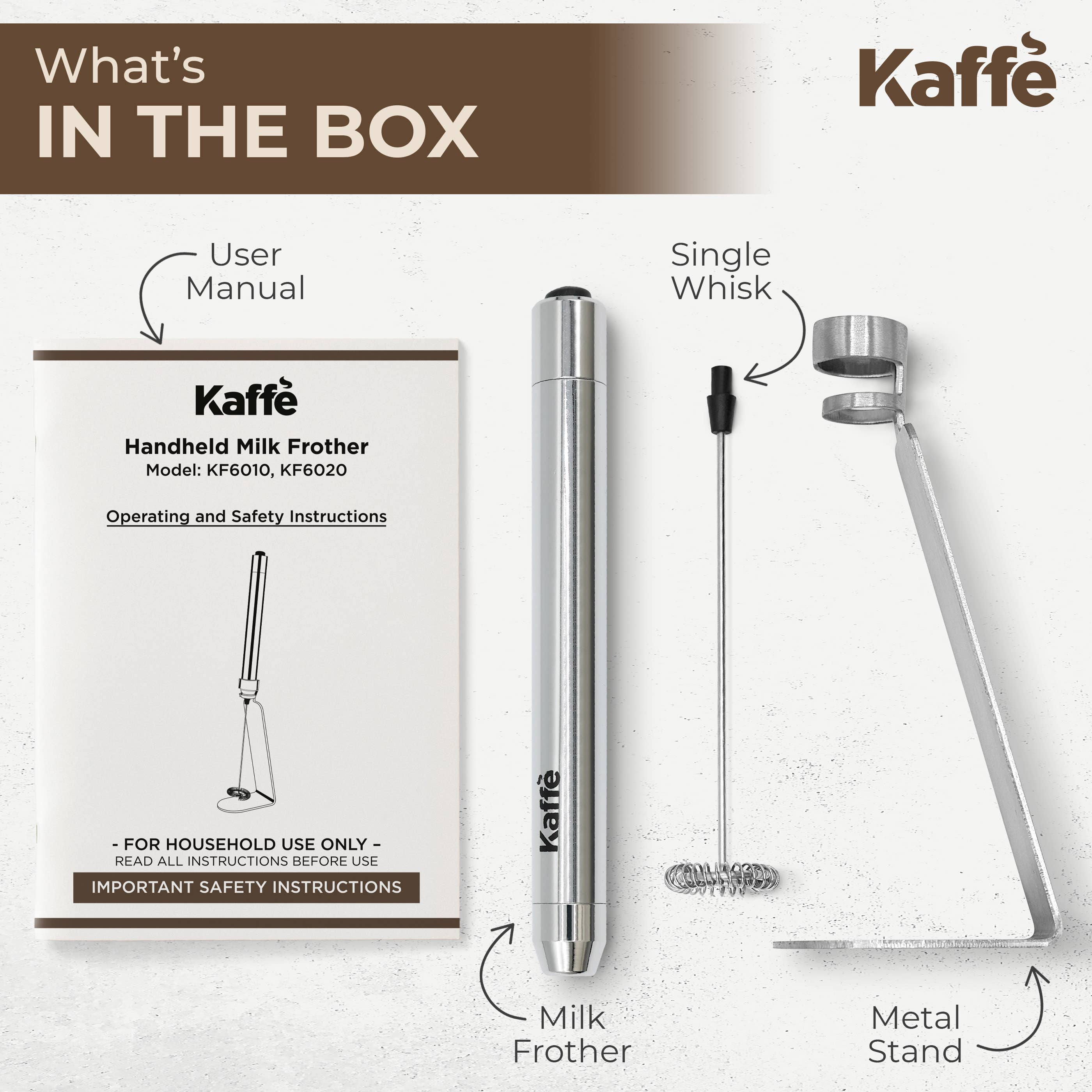 Kaffe – Ferramenta/gadget de cozinha por atacado – Espumador de Leite Portátil Kaffe com Suporte6