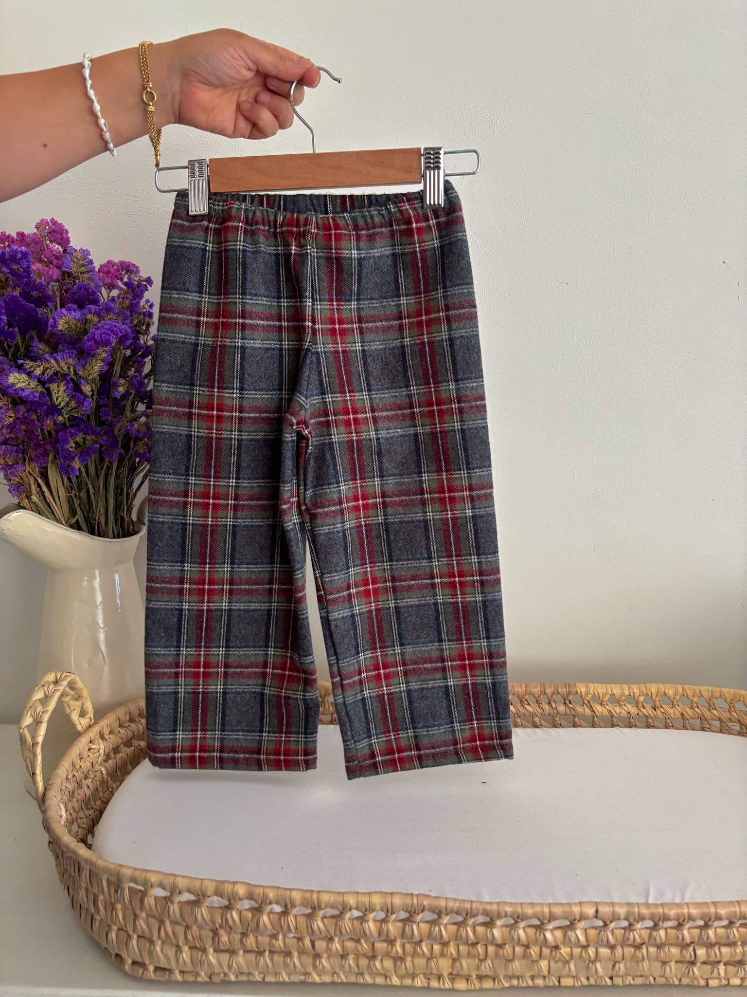 Maria Jasmim Baby & Child – wholesale Sleepwear set – Kids – Gray and red plaid pajamas2