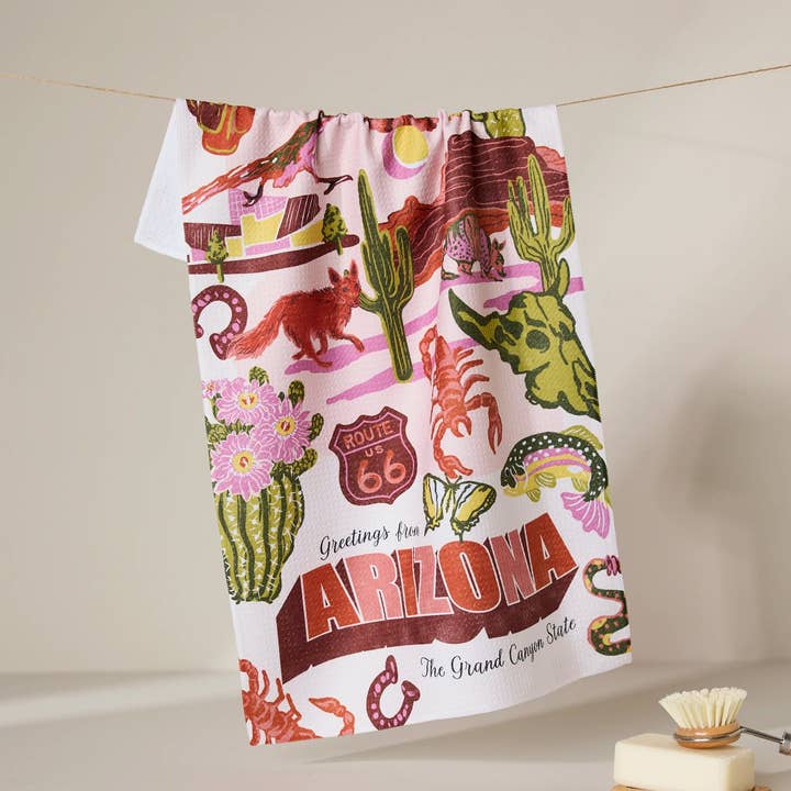 Geometry - Wholesale Tea Towel - Greetings From Arizona Tea Towel