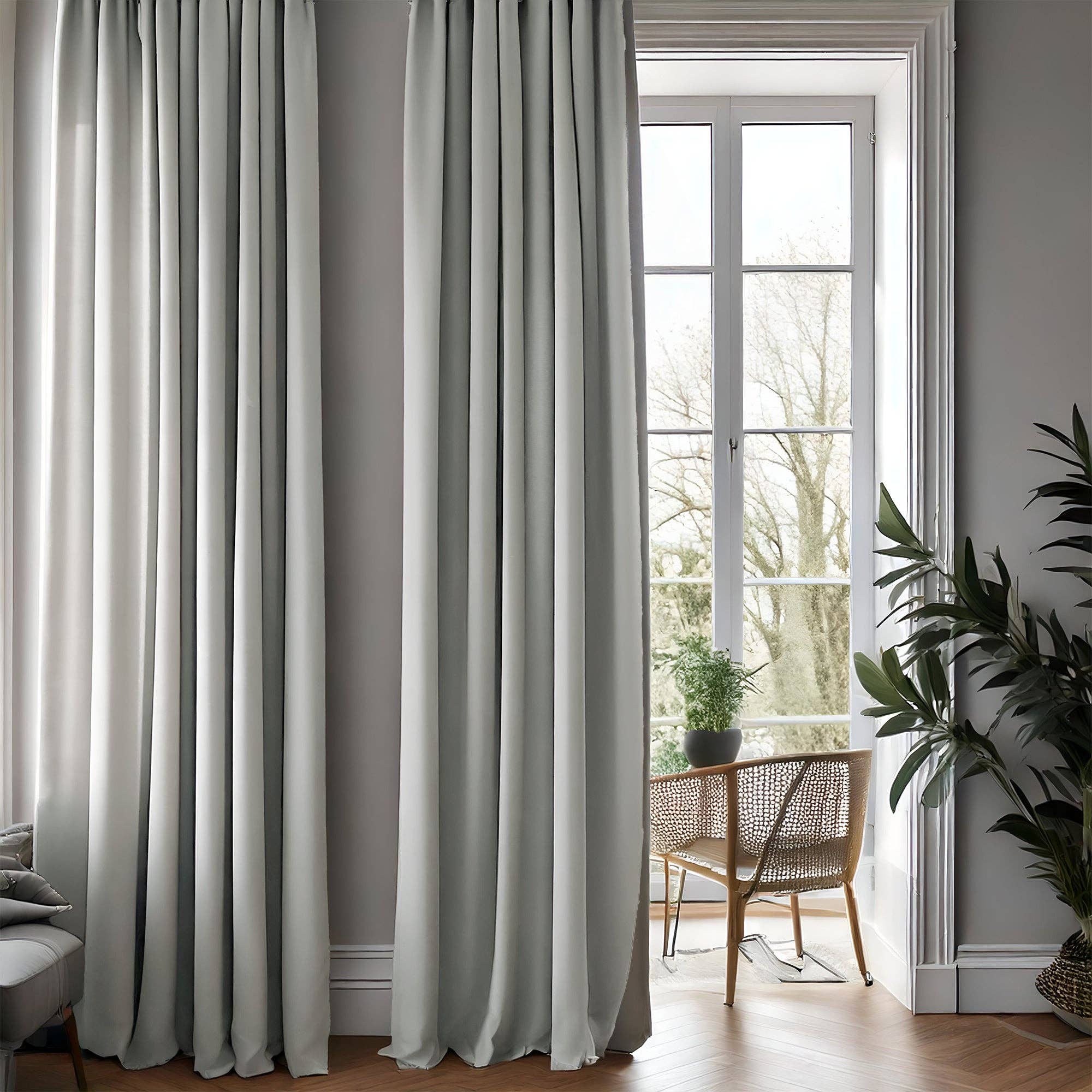 FLASHRUG LLC – wholesale Curtain – Blackout Gray Curtain0