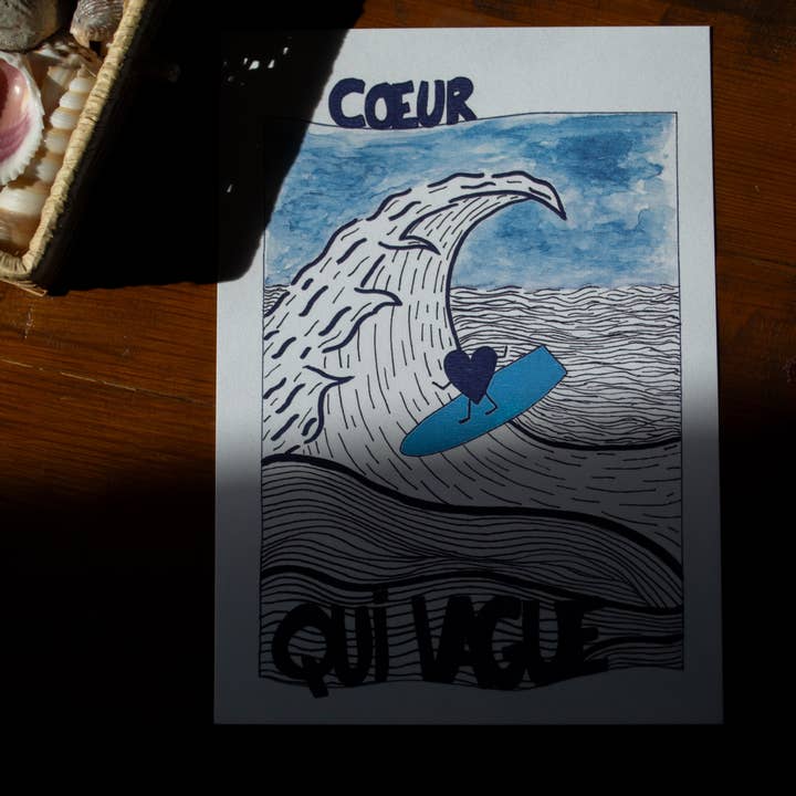 Ilustração "CORAÇÃO QUE VAGA" por atacado de Grisbleu