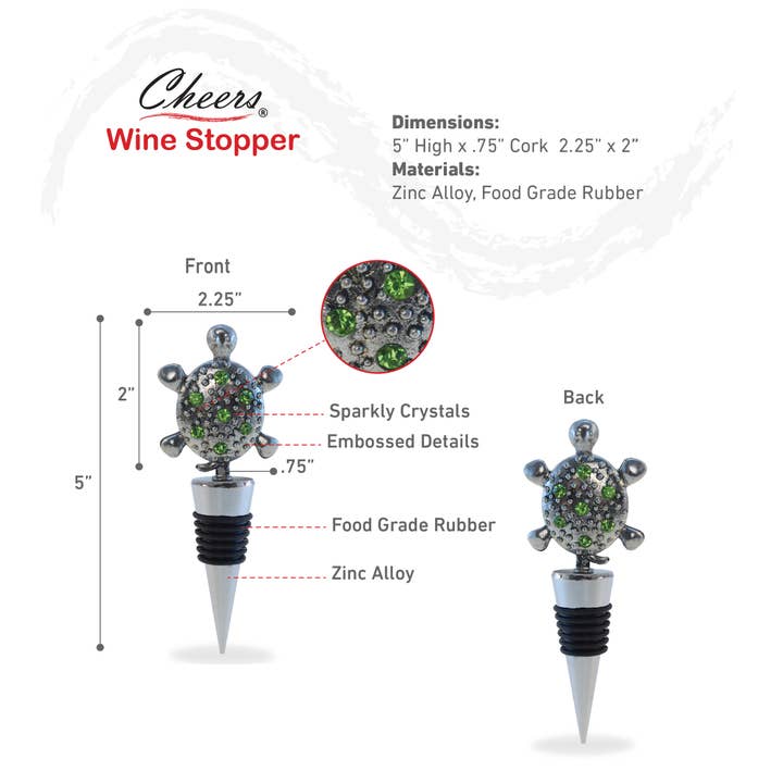 Cota Global - Wholesale Wine Stopper - Wine Stopper - Metal Sea Turtle1
