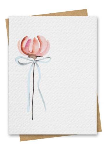 Carte de vœux vierge Romantique Bloom - Avec enveloppe kraft pour la vente par Paper Kuts