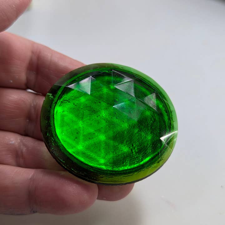 Gay Isber Designs - Wholesale Cocktail/Statement Ring - Jumbo Vintage Green-Faceted Stone Ring - Unisex, Adjustable Gold-Plated Base - Free Shipping in the US5