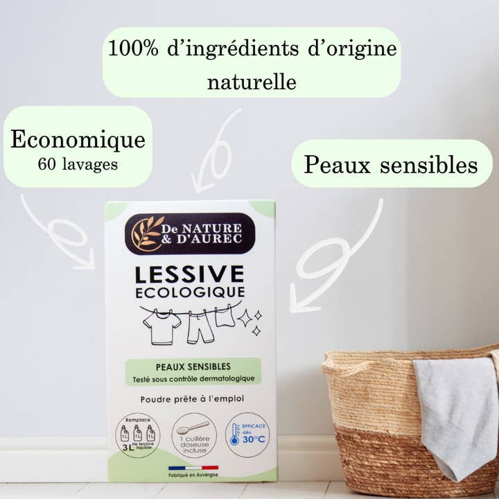 De NATURE ET D'AUREC - Wholesale Laundry Detergent Powder/Pods - Washing powder (120 g) - Equivalent to 3L 1