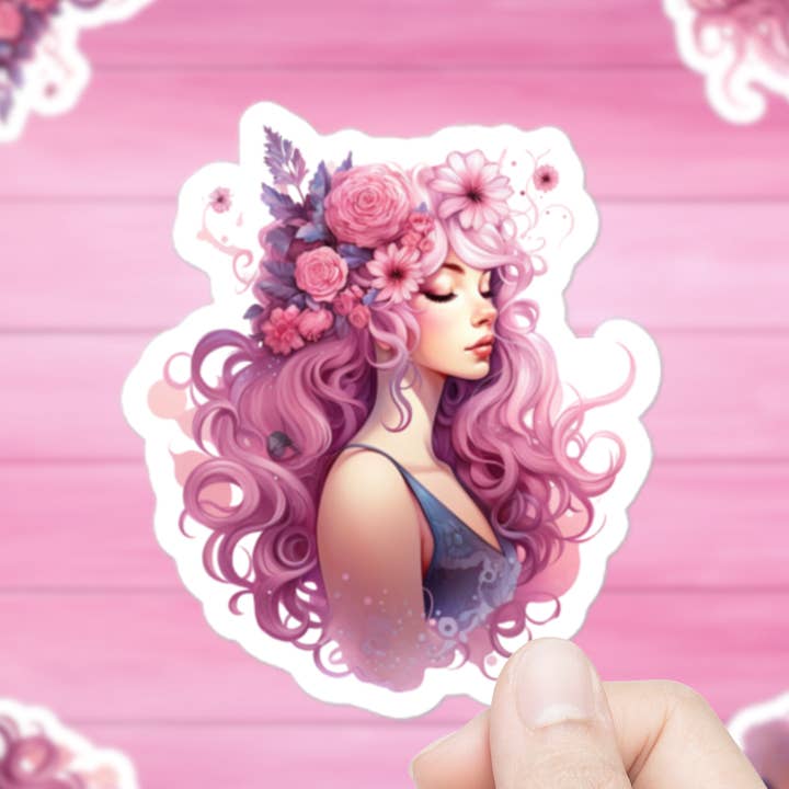 Aufkleber „Rosa Göttin“ für den Großhandel von Mystical Clarity
