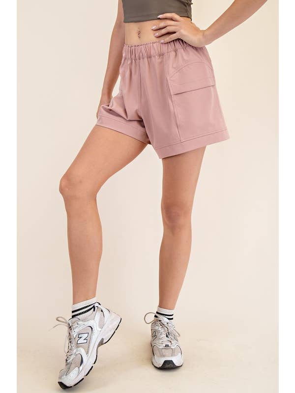 Sunday Morning – wholesale Athletic shorts – Women's – P9063PL37-PLUS SIZE MID RISE LUNAR ADVENTURE SHORT2