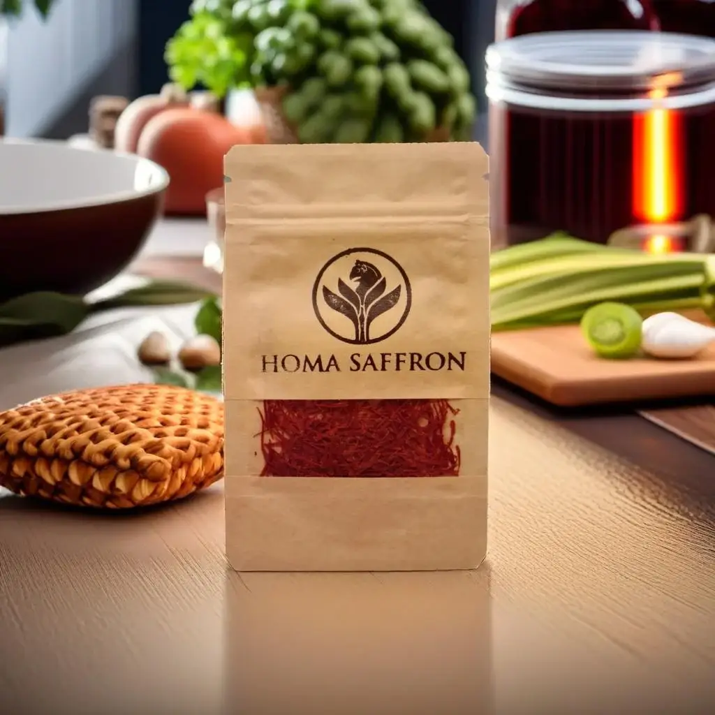Homa Saffron - Wholesale Dried Spice - 1 gram saffron - Premium Super Negin - class 1 - kraft paper3