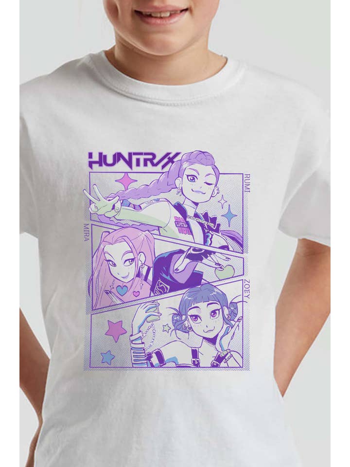 Missi Clothing – wholesale Screen-printed t-shirt – Kids – Kids Huntrix K-pop Anime Printed T-Shirt4