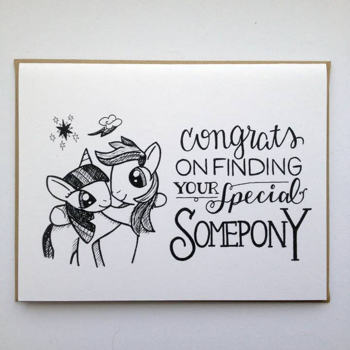 Congrats on Finding Your Special Somepony - Card for wholesale by Henson Handmade
