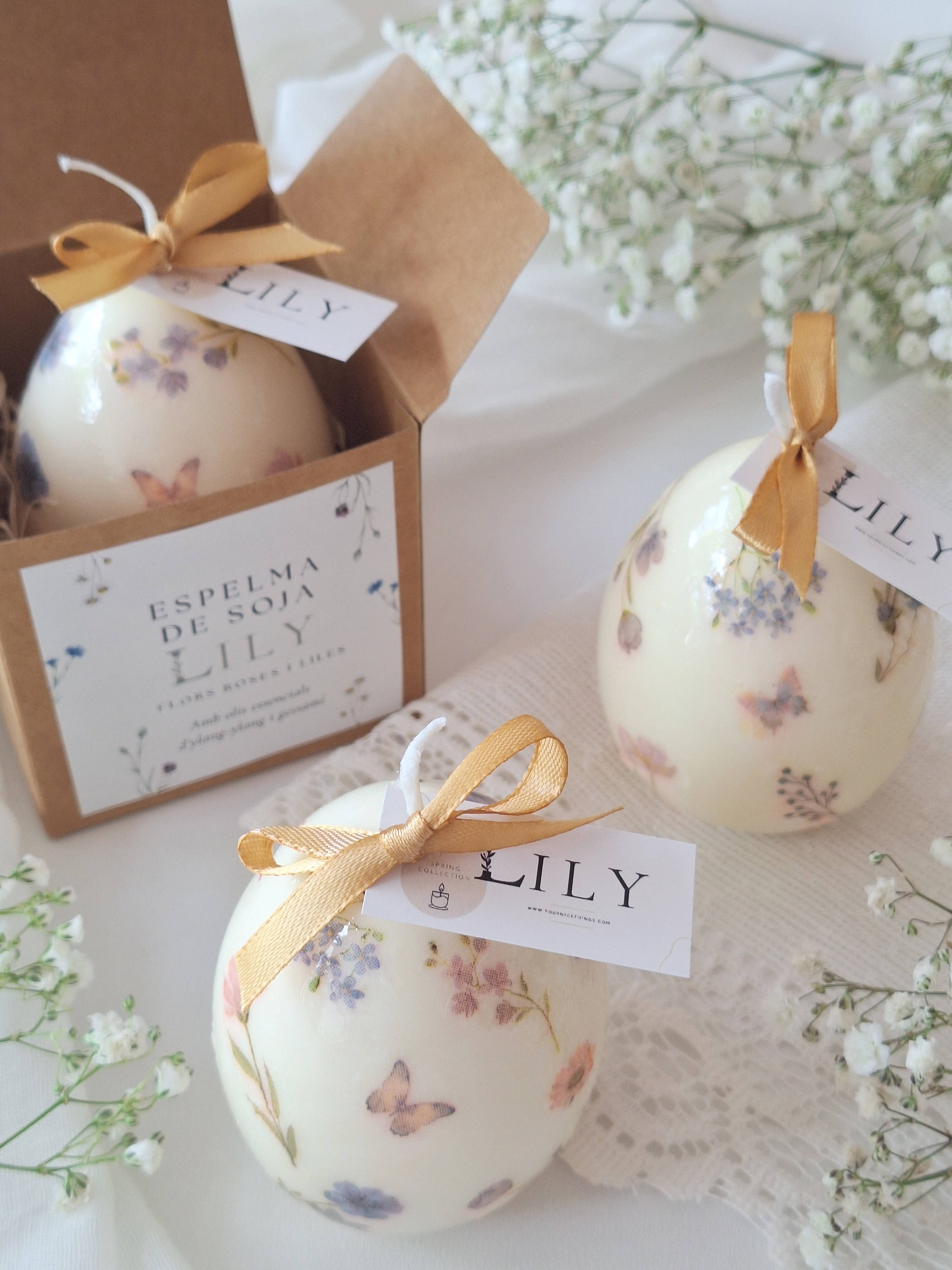 Your Nice Things - Candles - - Vendita all'ingrosso Candele regalo - Candela di soia effetto porcellana - Lily - uovo di Pasqua (rosa)3