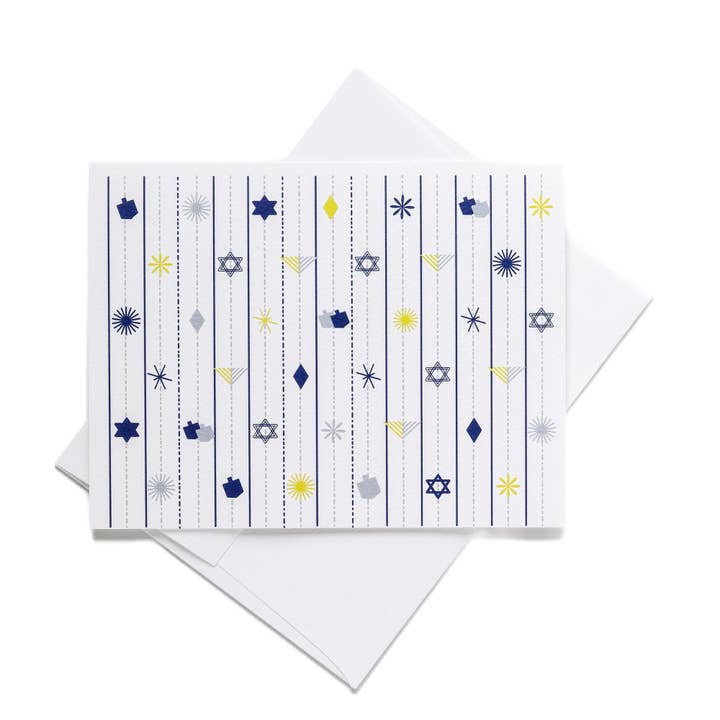 Hanukkah Bright Card for wholesale by Blue Kite Press