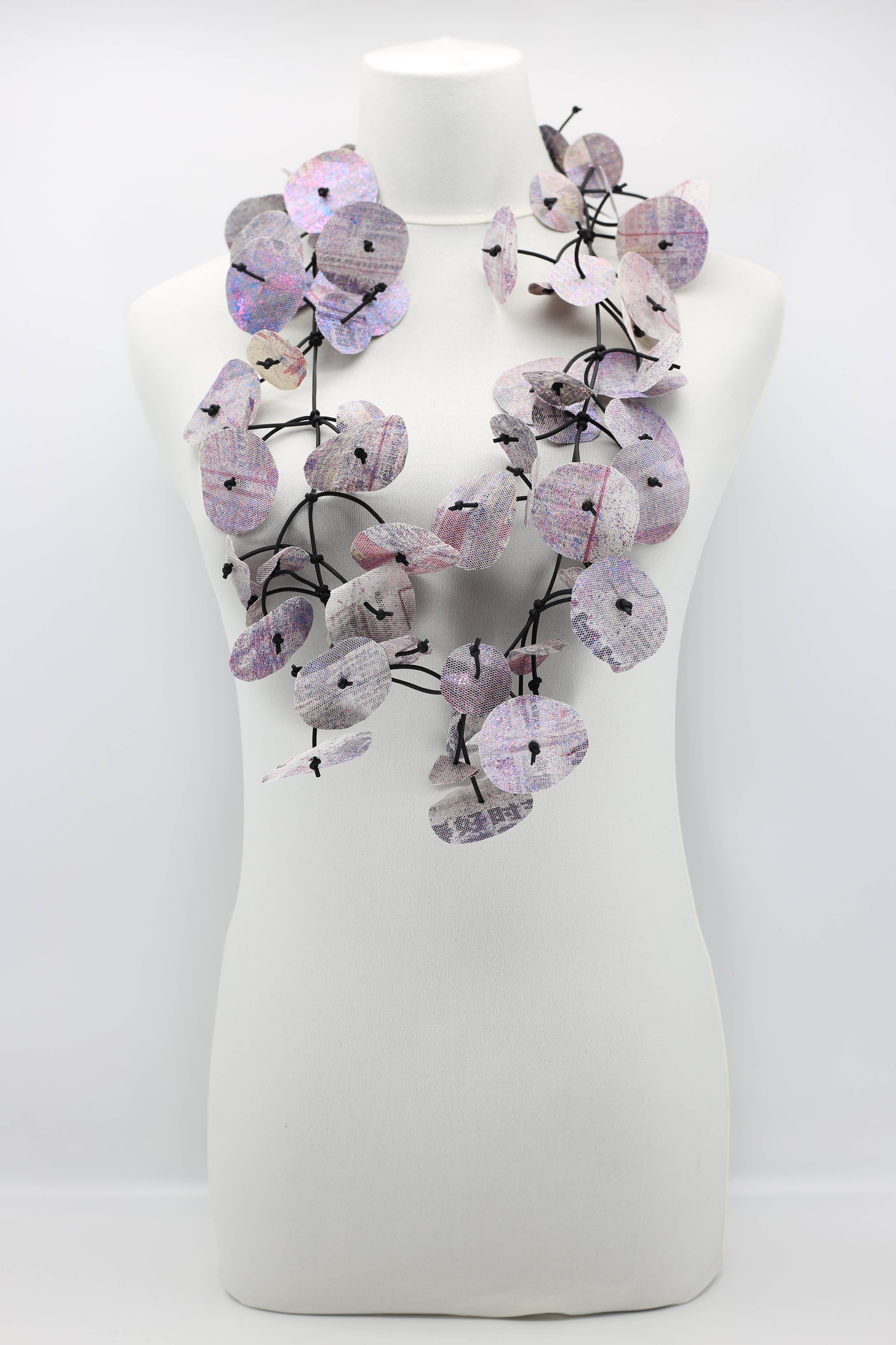 Jianhui London - Wholesale Bib Necklace - Recycled Paper Orchids Necklace2