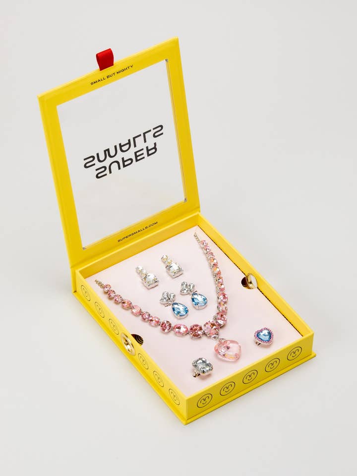 Pink & Blue Necklace Set for wholesale by Super Smalls