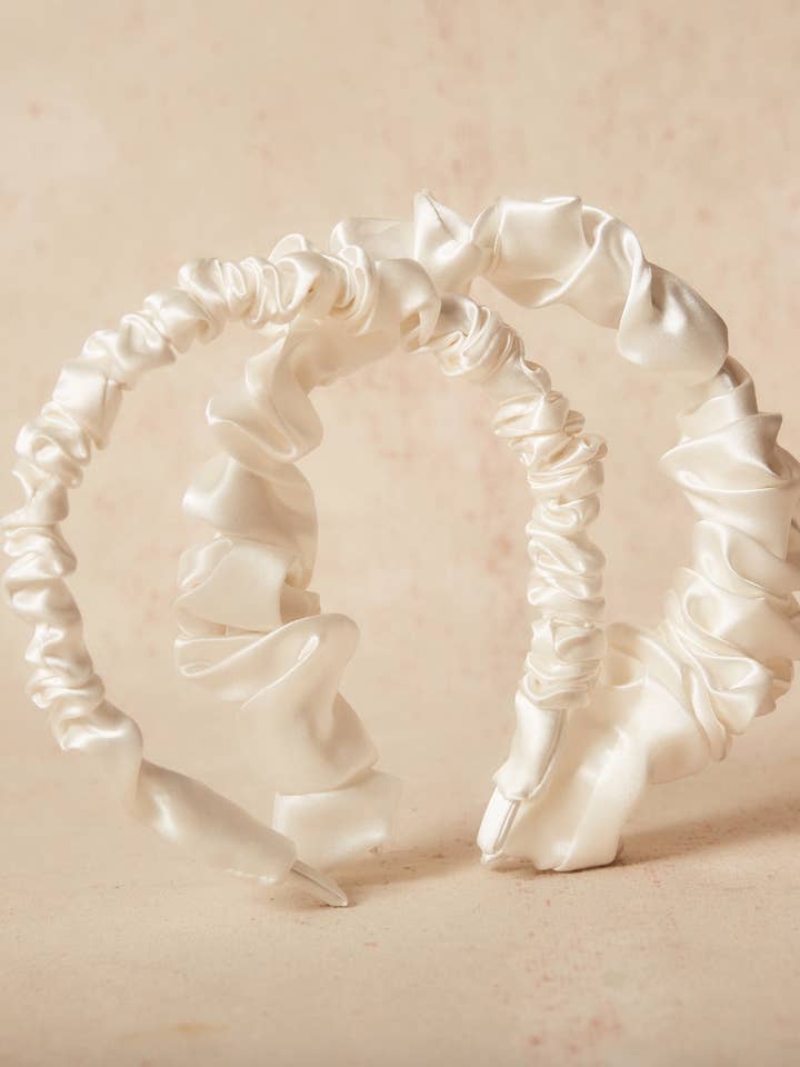 Evie Mulberry Silk Headband for wholesale by Dove Grey Accessories