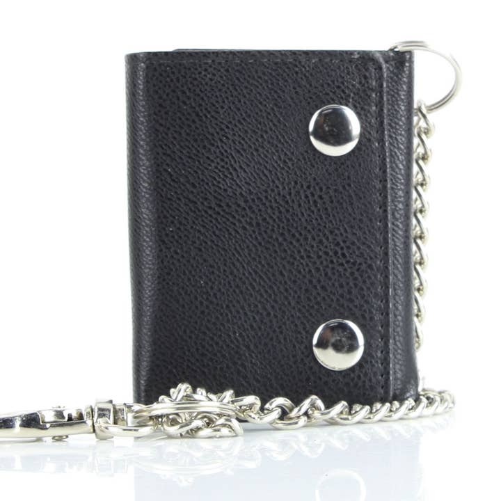 Leather Impressions Inc – Engroshandel Tegnebog - Dame – Vegansk læder klassisk stil kædepung VL520-CHAIN5