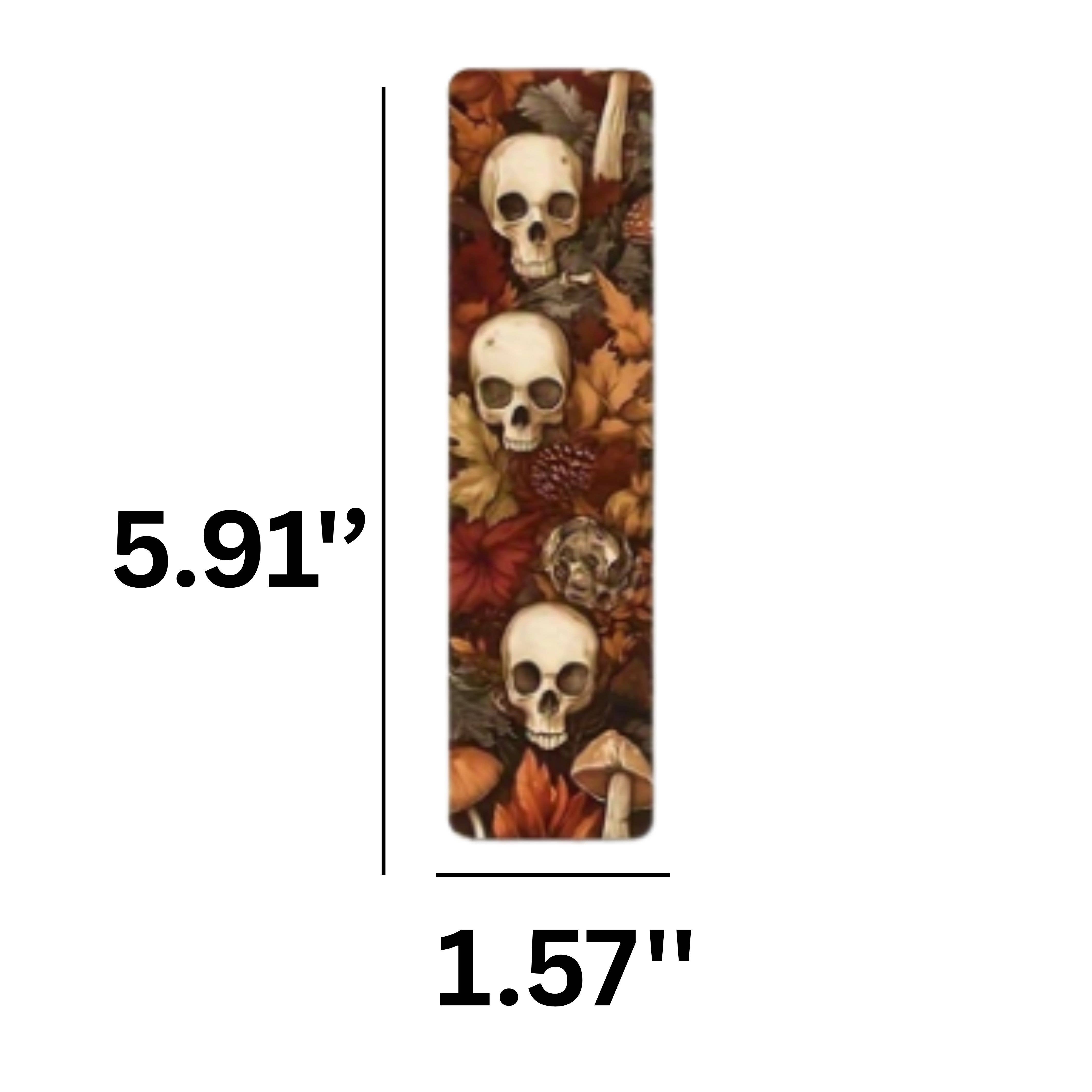 Magnifique Hearts - Wholesale Bookmark - Skull & Mushroom Bookmarks – Gothic Fall Aesthetic Set1
