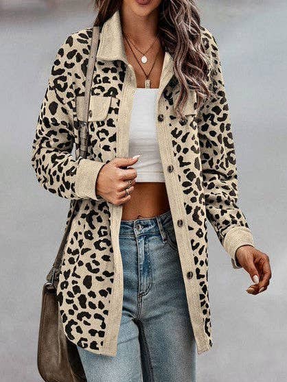 Elings - Wholesale Jacket - Women's - Leopard Lepal Open Front Jacket1