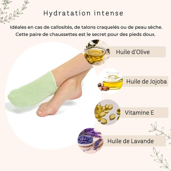 Zen'Arôme - Wholesale Moisturizing Socks - Green Moisturizing and Softening Socks with Oils2