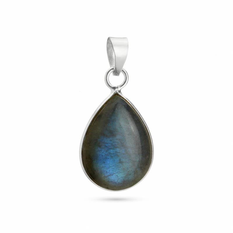UniArt - Wholesale Individual Charm/Pendant - Sterling Silver 925 Stones - Basic Teardrop Pendant10