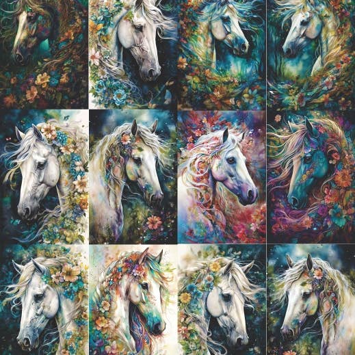 Bohemian Horses Decoupage Rice Paper - A4 - 6pc – Crafts for wholesale by Craft Kreatively