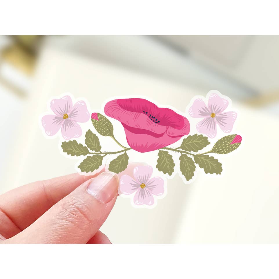 Emadam - Art & Design - Wholesale Phone & Laptop Stickers - Sticker, transparent, vinyl, floral design