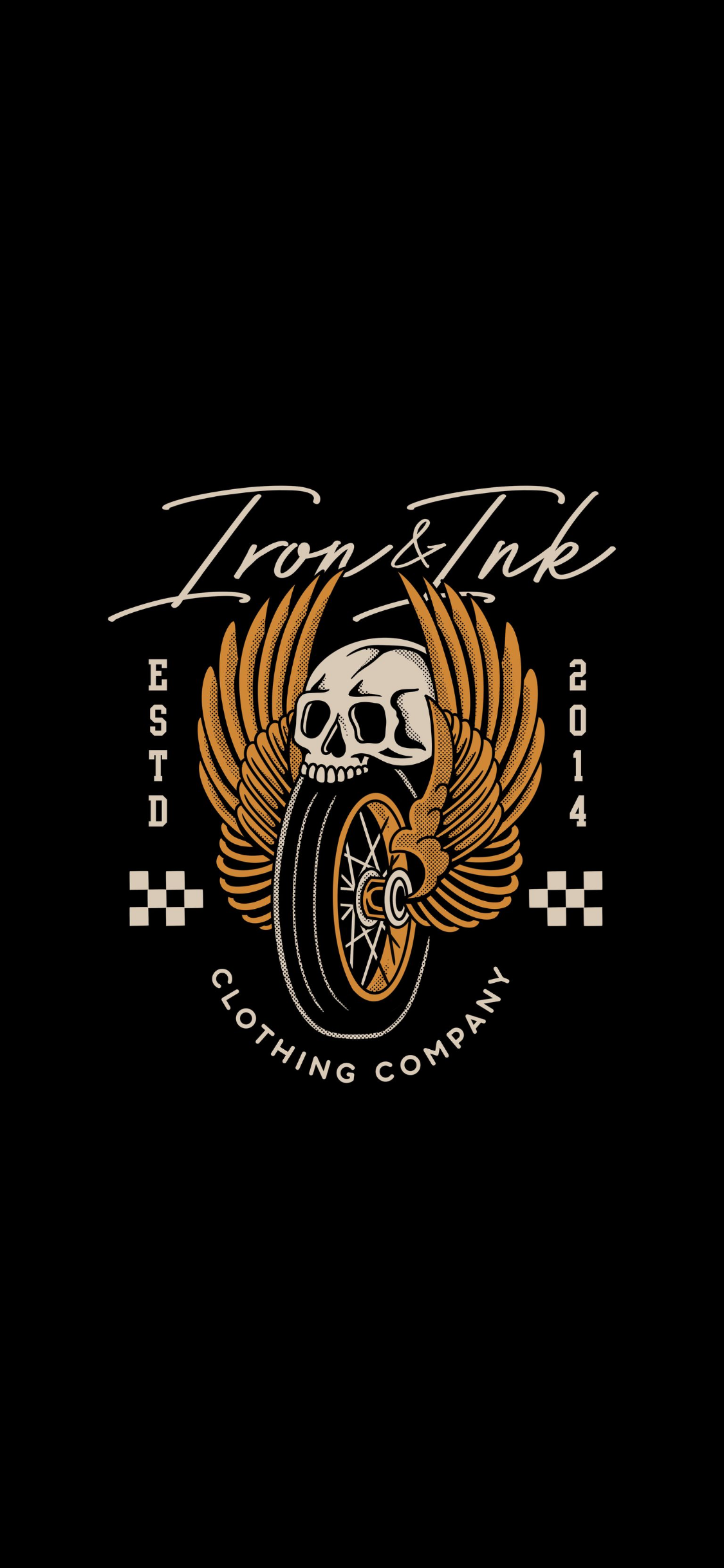 Iron And Ink Clothing Co - Wholesale Screen Printed T-Shirt - Unisex - New "Moto Skull" oversized heavy wt shirt- black acid wash1