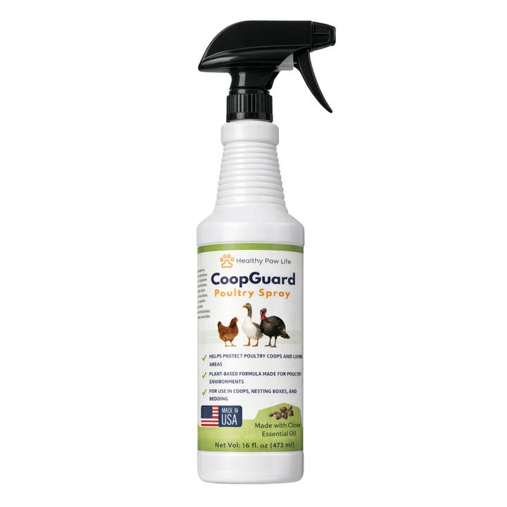 Spray CoopGuard pour volaille Healthy Paw Life – Formule à base de plantes pour poulaillers, nichoirs et litières pour la vente par Healthy Paw Life