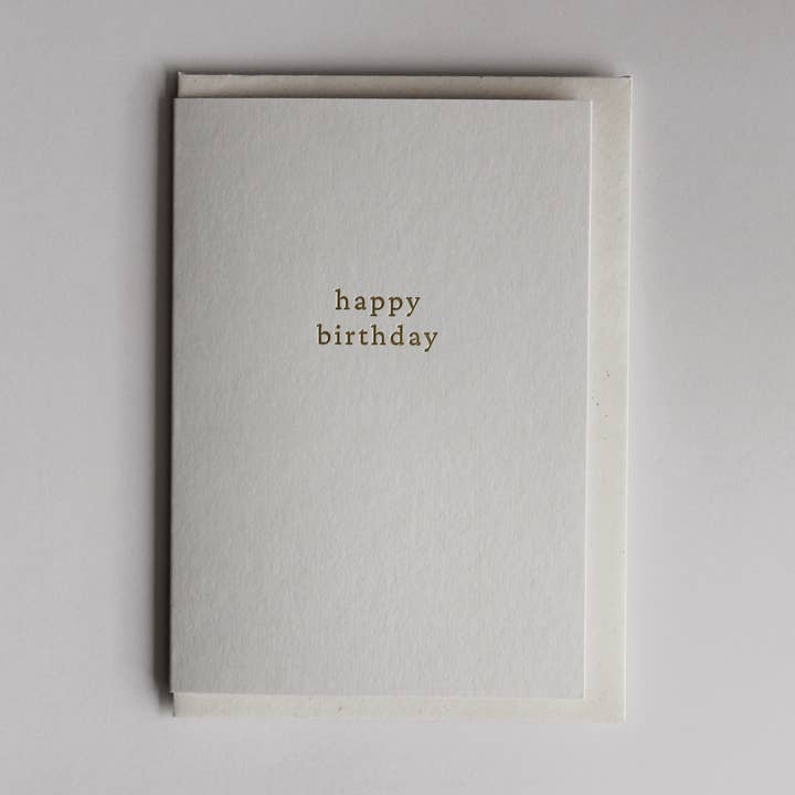 Einfache Glückwunschkarte mit goldener Heißfolie zum Geburtstag für den Großhandel von Ella Rose Studio