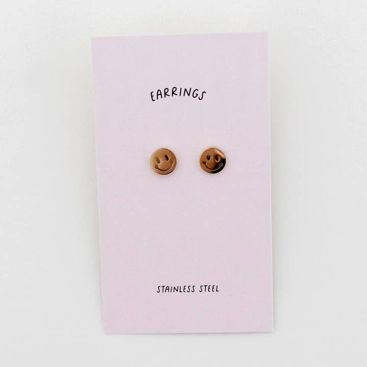 Boucles d'oreilles visage souriant pour la vente par Handpicked Goods