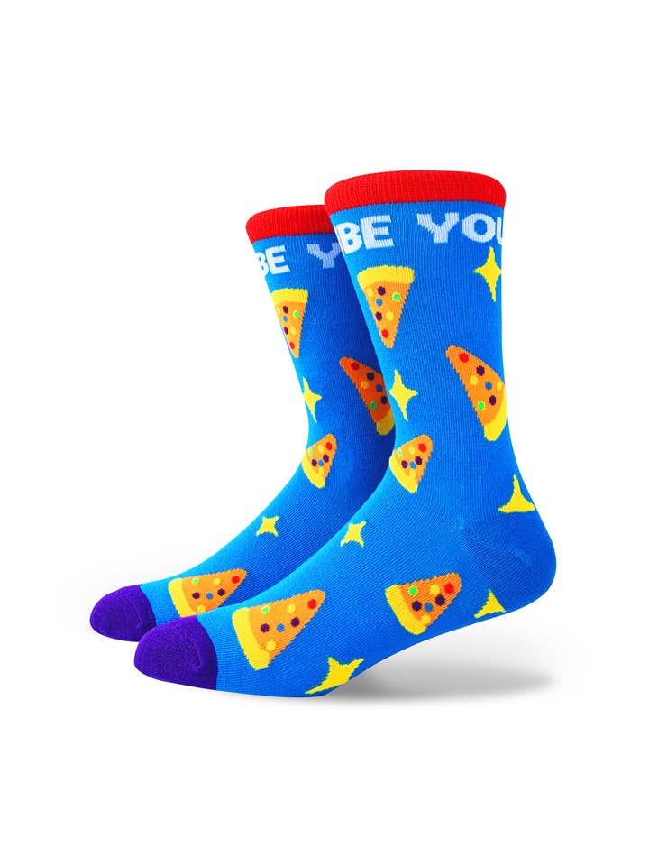 Chaussettes Be You LGBTQ+ : Pizza et étoiles pour la vente par TrendyLake