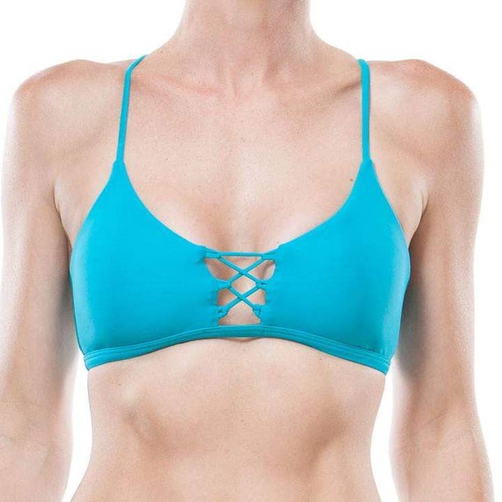 Aqua | Top de natação com cadarço por atacado de WITH LOVE FROM PARADISE