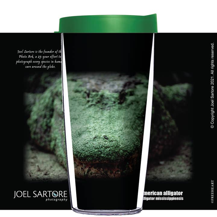 American Alligator with Green Face Tumbler for wholesale by FREEHEART