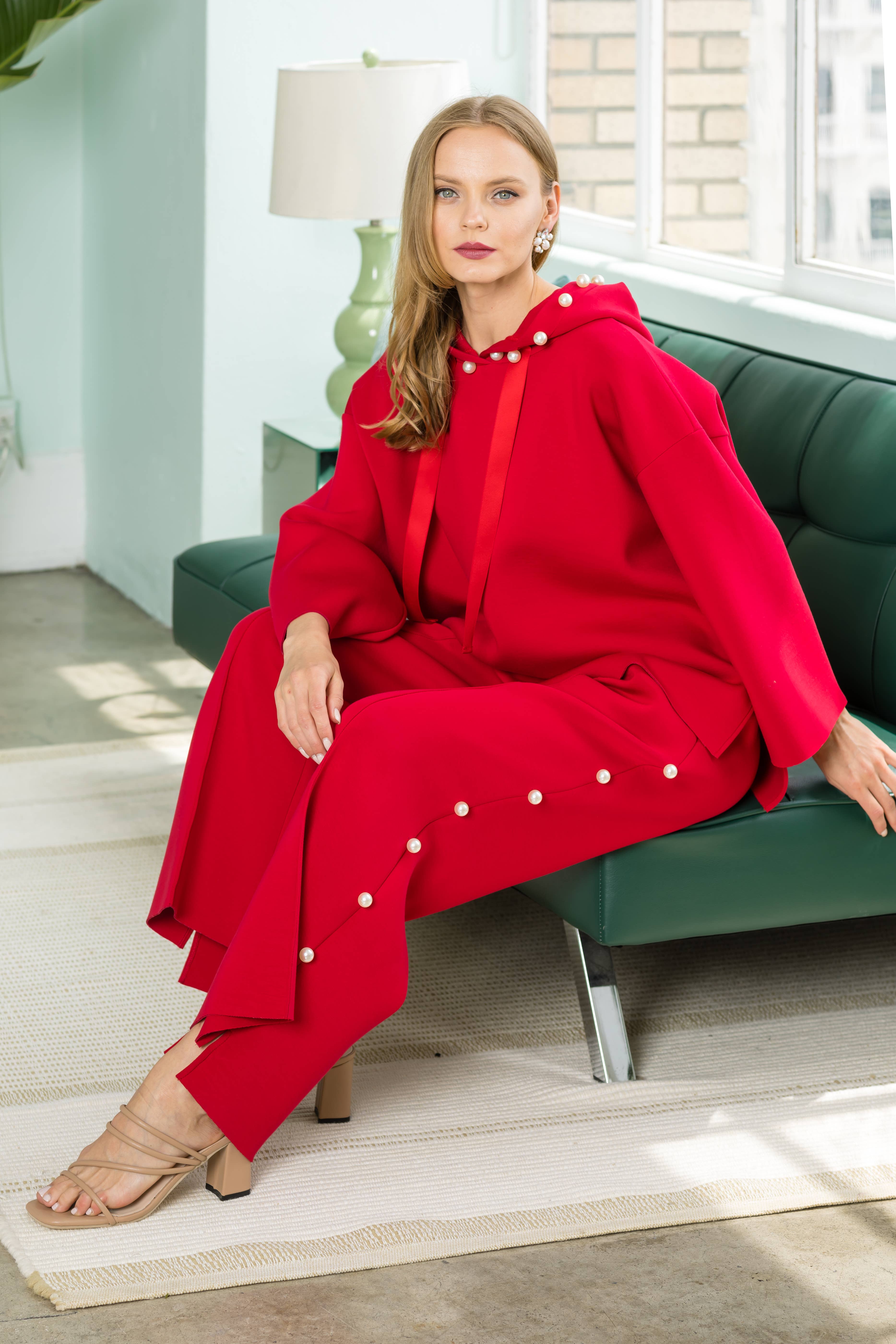 Joh Apparel – Großhandel Hose – Damen – Farrah French Scuba Pearl Lange Hose17