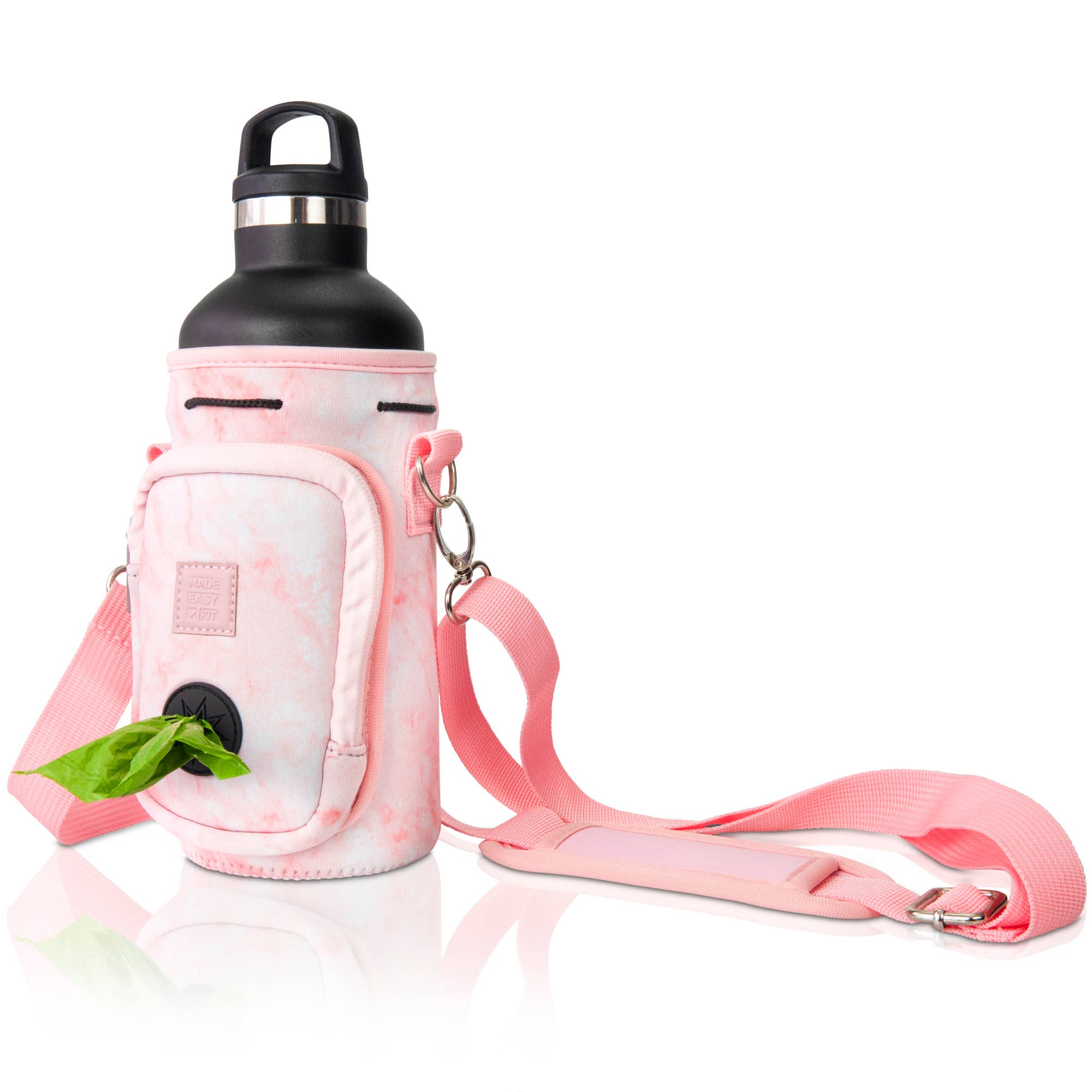 MADE EASY KIT – Suporte para garrafas/garrafeira por atacado – Kit fácil de transportar garrafa de água com bolso para saco de cocô de cachorro64