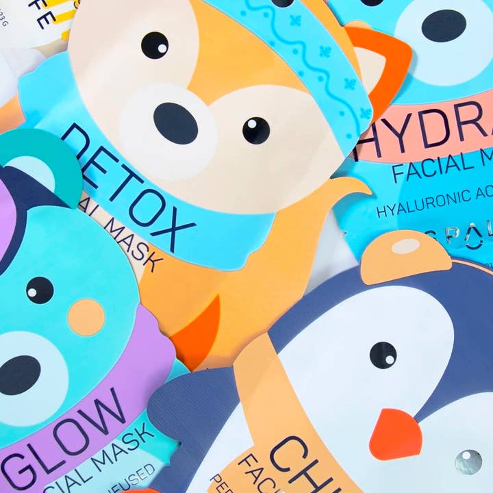 My Spa Life - Vendita all'ingrosso Maschera viso - Confezione Maschere Viso Amici della Neve per le Vacanze di Natale - 10 pz2