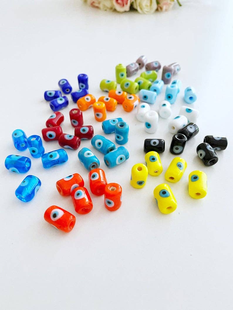 Evileyefavor - Wholesale Beads - Tube Handmade Evil Eye Murano Beads4