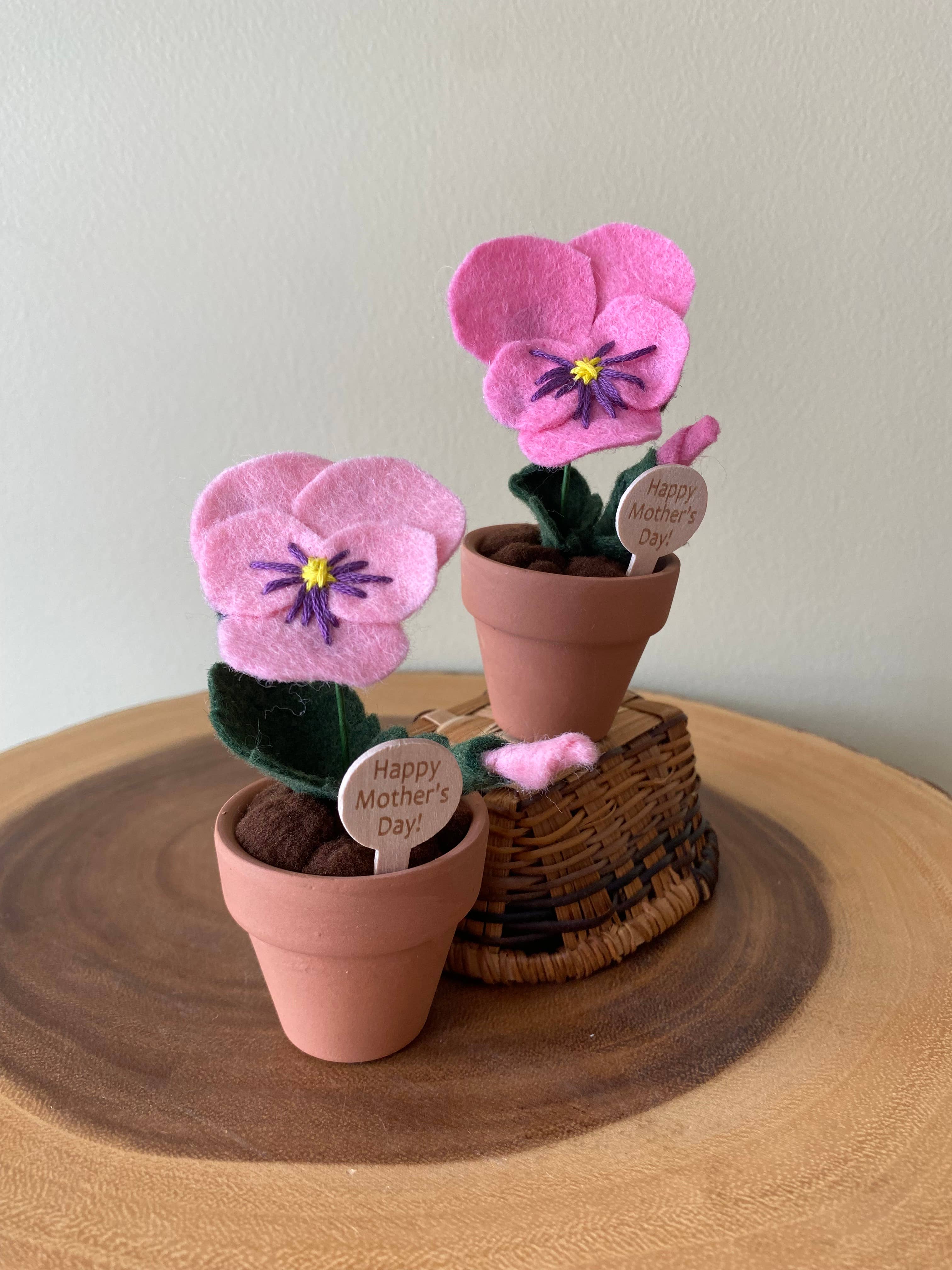 ForgetBKnot - Wholesale Artificial Flowers - Happy Mother’s Day Handmade Felt Flowers w/ Wooden Sign3